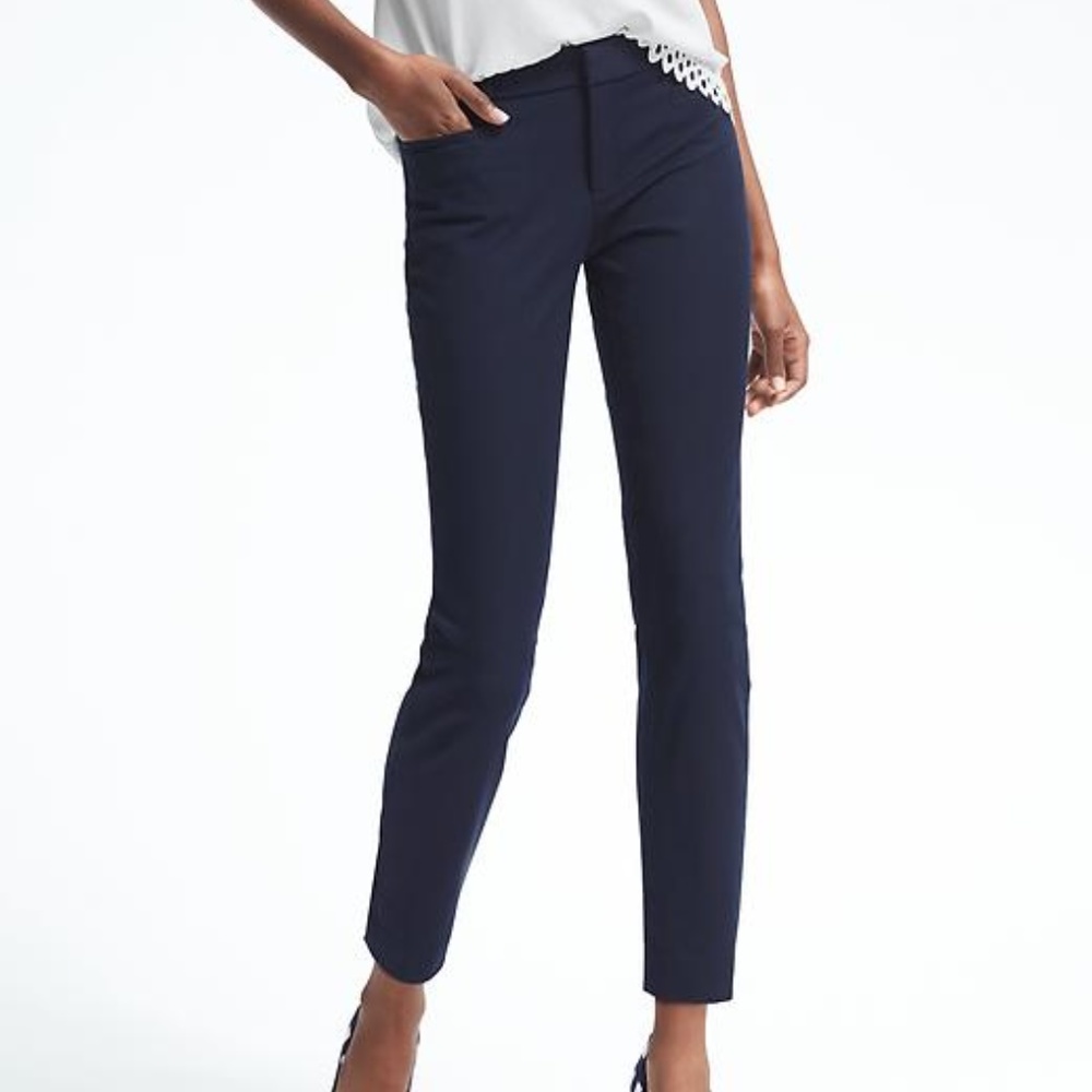 NEW BANANA REPUBLIC MODERN SLOAN NAVY BLUE SKINNY  6 REG